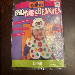 New Vintage 1993 Lil Critters Boo Bibs & Beanies Clown Set